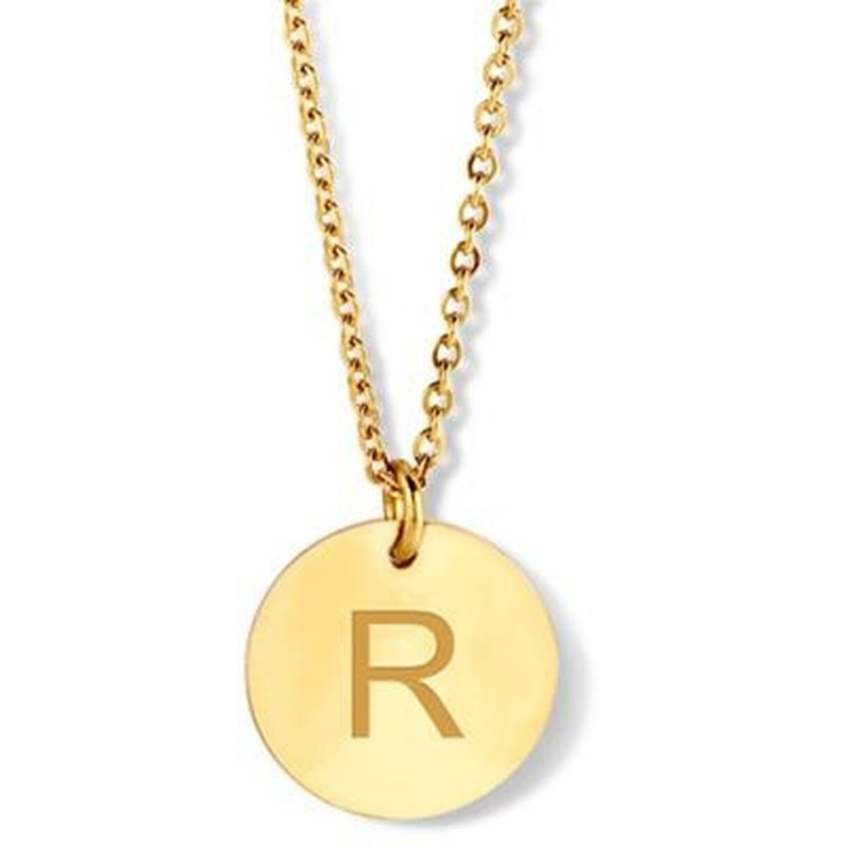CO88 Collection vedhæng til kvinder - gylden rund skive med initial