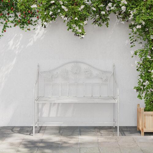 Bænk Hvid Metal 104 x 52.5 x 89 cm Bygget til at holde