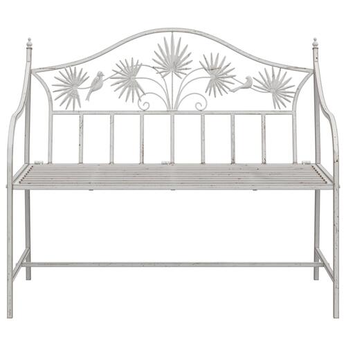 Bænk Hvid Metal 104 x 52.5 x 89 cm Bygget til at holde