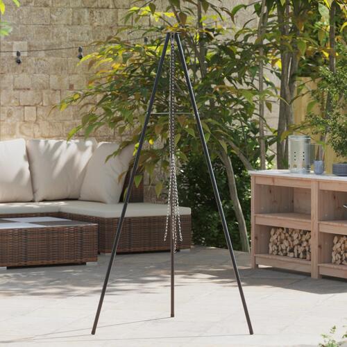 Bål madlavnings tripod 170 cm højde stål
