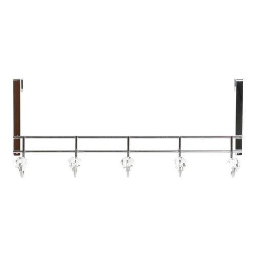 Knagerække til dør 8424001835256 Gennemsigtig Sølvfarvet Metal 47 x 10 x 22 cm