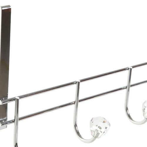 Knagerække til dør 8424001835256 Gennemsigtig Sølvfarvet Metal 47 x 10 x 22 cm