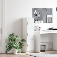 Hvidt skab Hvid MDF træ Medium Hvidt skab Rektangulært
