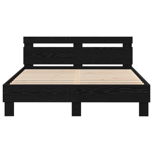 Sort Egetræ Sengeramme Sort Egetræ Massiv Egetræ 140 x 200 cm