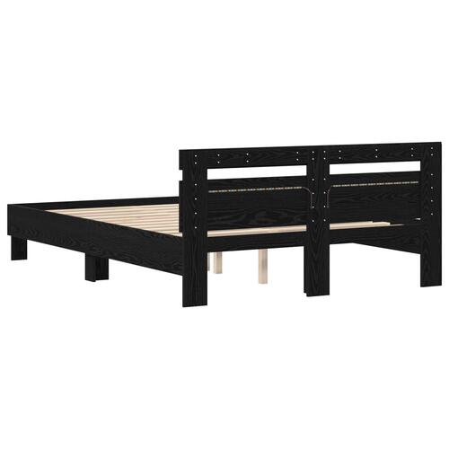Sort Egetræ Sengeramme Sort Egetræ Massiv Egetræ 140 x 200 cm