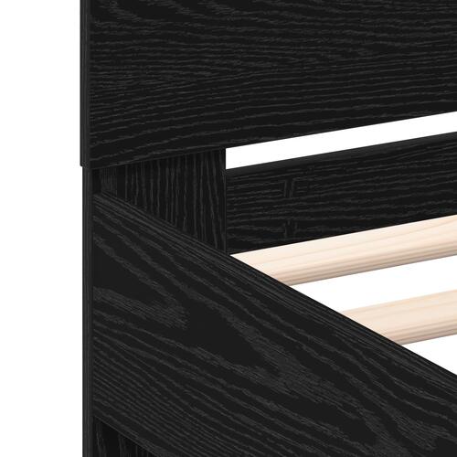 Sort Egetræ Sengeramme Sort Egetræ Massiv Egetræ 140 x 200 cm