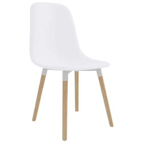Spisebordsstole 6 stk. plastik hvid