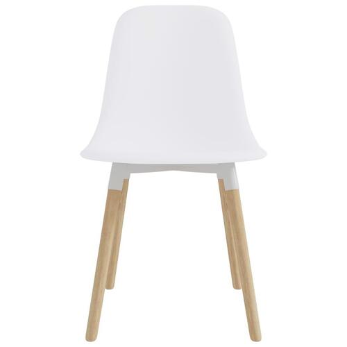 Spisebordsstole 6 stk. plastik hvid
