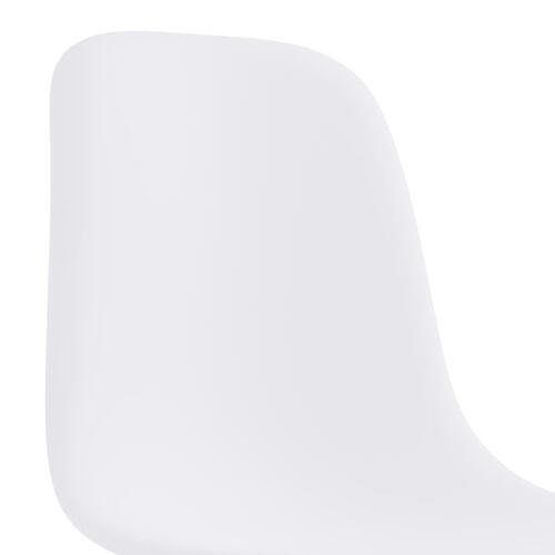 Spisebordsstole 6 stk. plastik hvid
