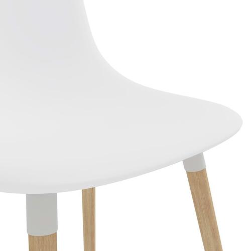 Spisebordsstole 6 stk. plastik hvid