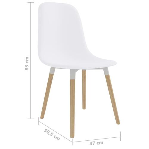 Spisebordsstole 6 stk. plastik hvid