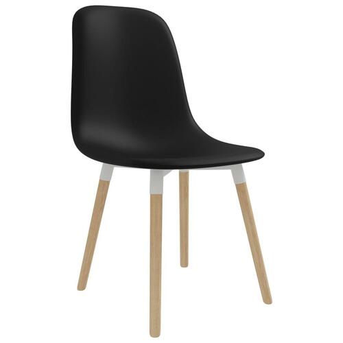 Spisebordsstole 6 stk. plastik sort