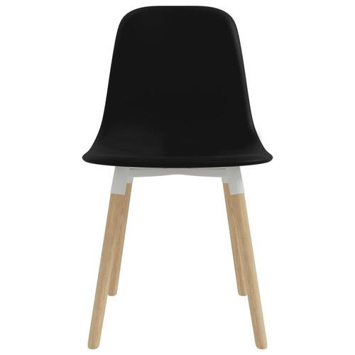 Spisebordsstole 6 stk. plastik sort