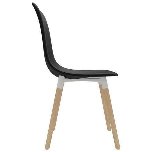 Spisebordsstole 6 stk. plastik sort