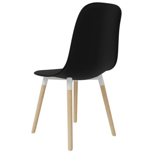 Spisebordsstole 6 stk. plastik sort