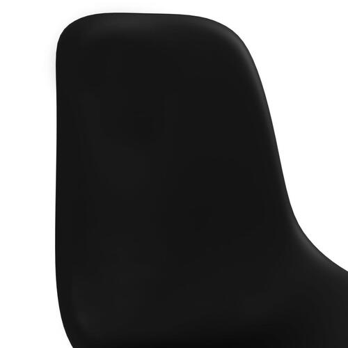 Spisebordsstole 6 stk. plastik sort
