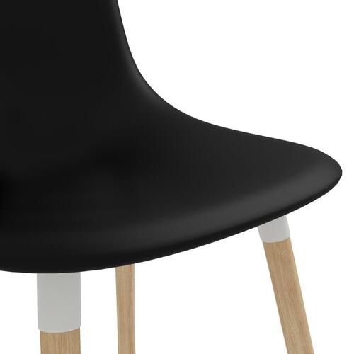 Spisebordsstole 6 stk. plastik sort
