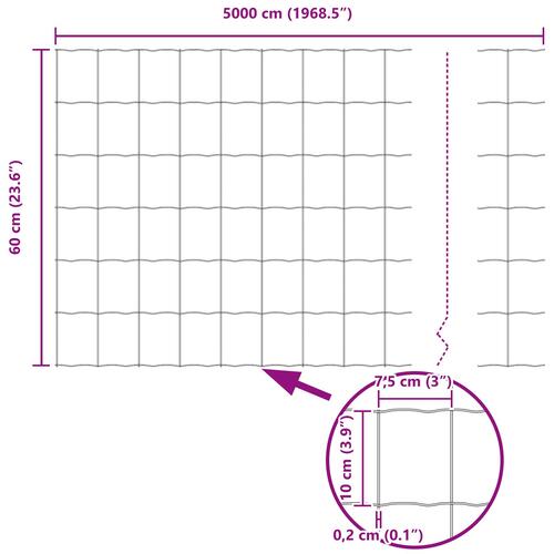 Euro Hegn Grå 0.6x50 m Stål