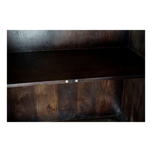 Skænk i sort/mørkebrun metal og mangotræ - 84 × 43 × 153,5 cm