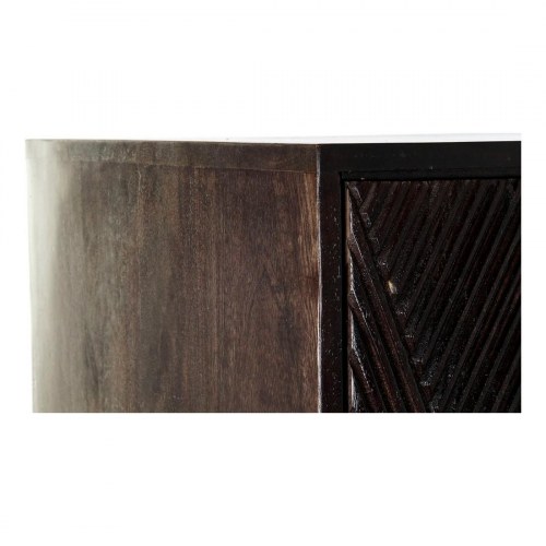 Skænk i sort/mørkebrun metal og mangotræ - 84 × 43 × 153,5 cm