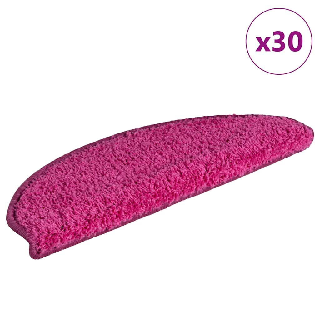 Trappemåtter - 30 stk. halvrunde 65 × 21 × 4 cm - lyserøde billede