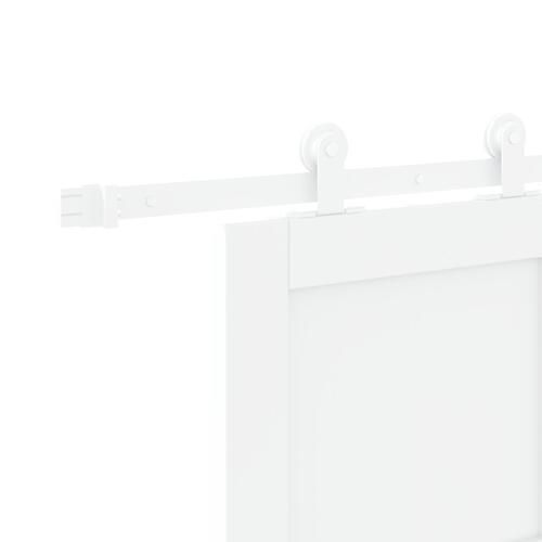 Skydedør med hardware sæt 'ORKDAL'Hvid Solid Fyrretræ