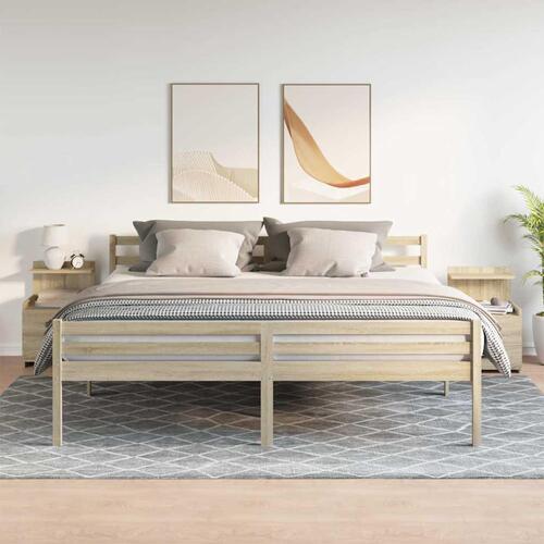 Sengeborde 2 stk. med 2 skuffer Sonoma eg 40x36,5x62 cm