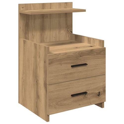 Sengeborde 2 stk. med 2 skuffer håndlavet eg 40x36,5x62 cm