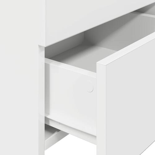 Sengeborde 2 stk. med 2 skuffer hvide 40x36,5x62 cm
