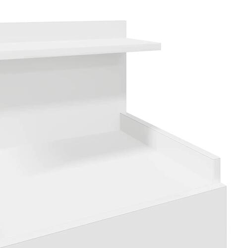 Sengeborde 2 stk. med 2 skuffer hvide 40x36,5x62 cm