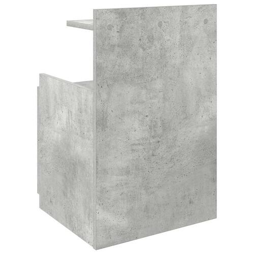 Sengebord med 2 skuffer betongrå 40x36,5x62 cm