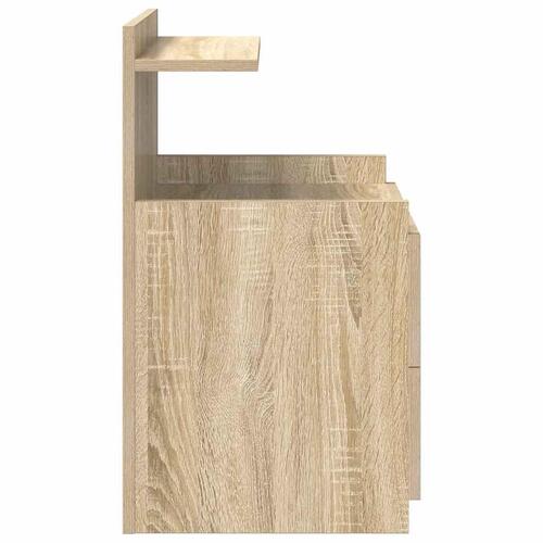 Sengebord med 2 skuffer sonoma eg 40x36,5x62 cm