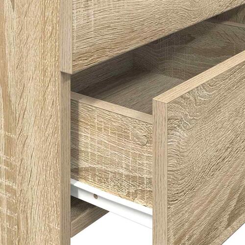 Sengebord med 2 skuffer sonoma eg 40x36,5x62 cm