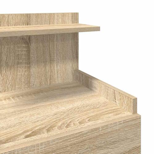 Sengebord med 2 skuffer sonoma eg 40x36,5x62 cm