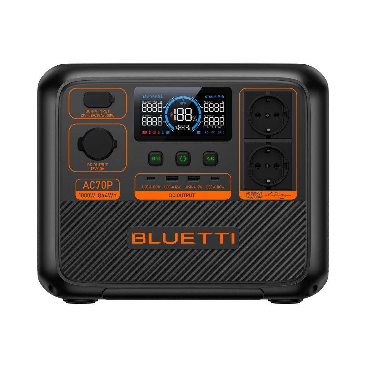 BLUETTI PowerOak AC70P - Portable Power Station (P-AC70P-EU-GY-BL-010)