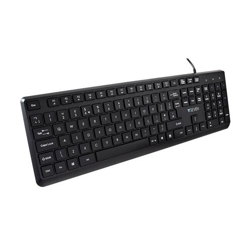 Tastatur V7 KU350UK Sort QWERTY Qwerty UK