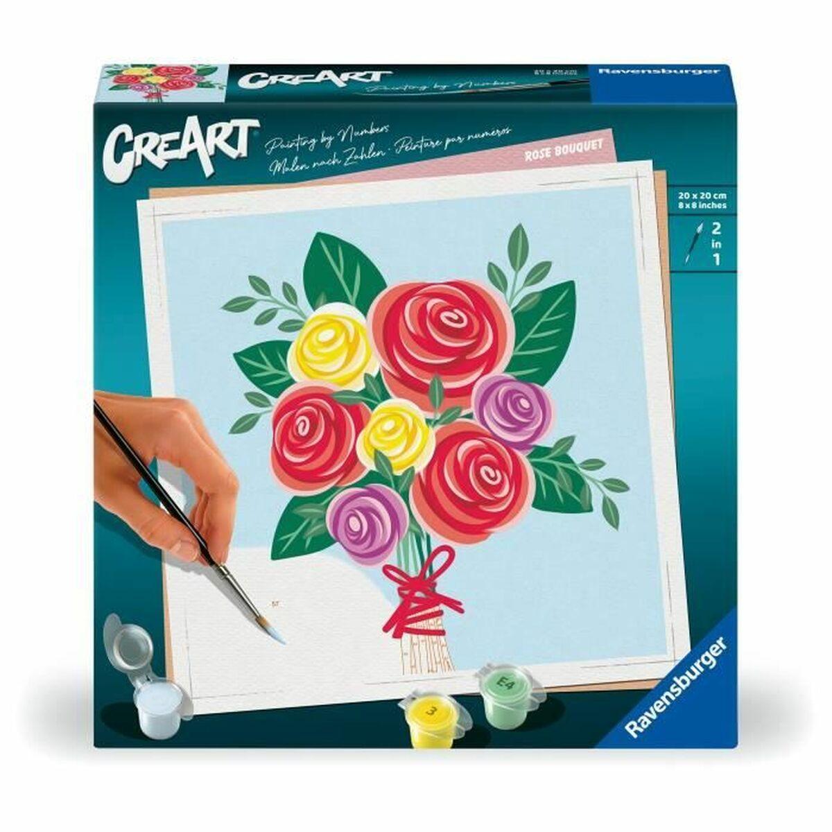 Ravensburger CreArt mal-efter-tal tegnesæt - Rose Bouquet