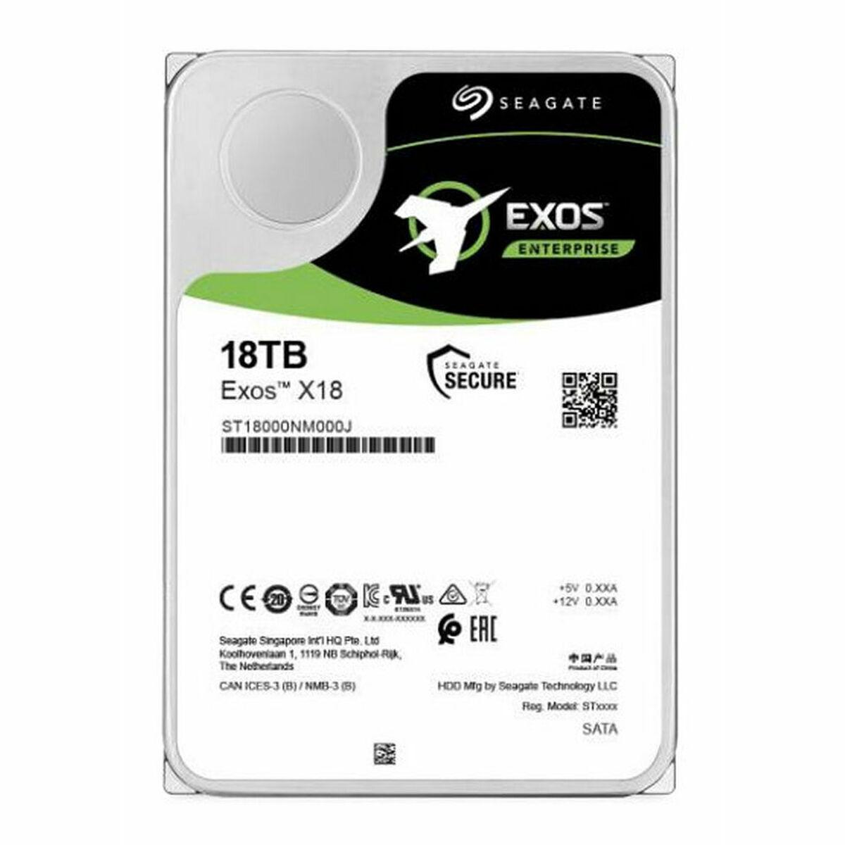 Seagate Exos X18 harddisk 3,5" - 18 TB SATA, 7200 rpm