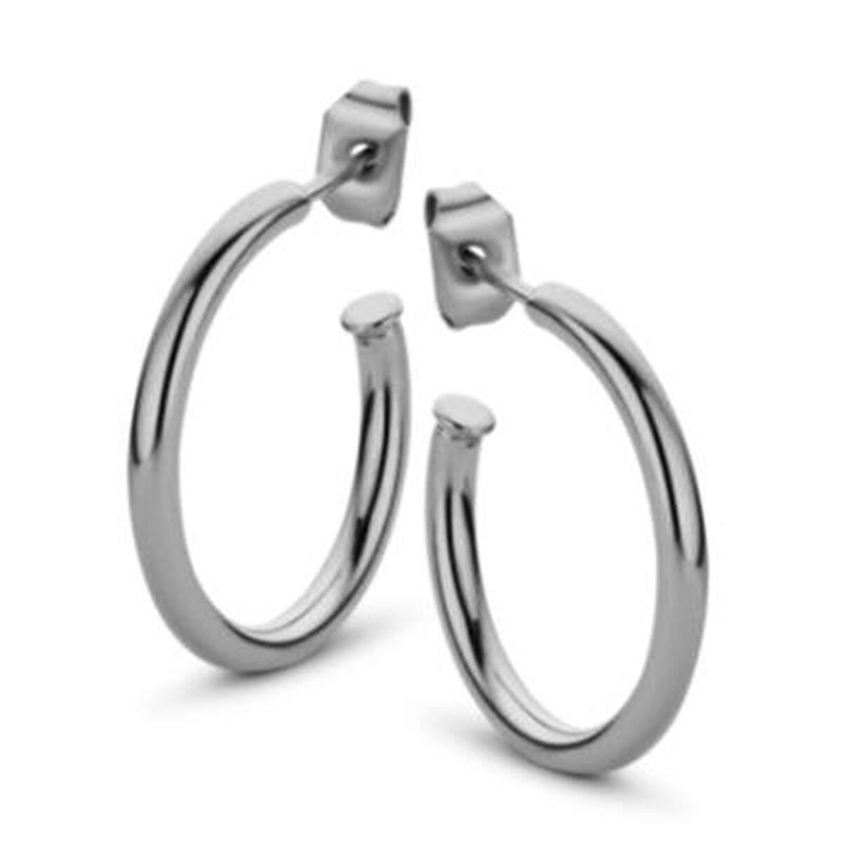 CO88 Collection øreringe til kvinder 8CE-70053 - sølvfarvede creoler