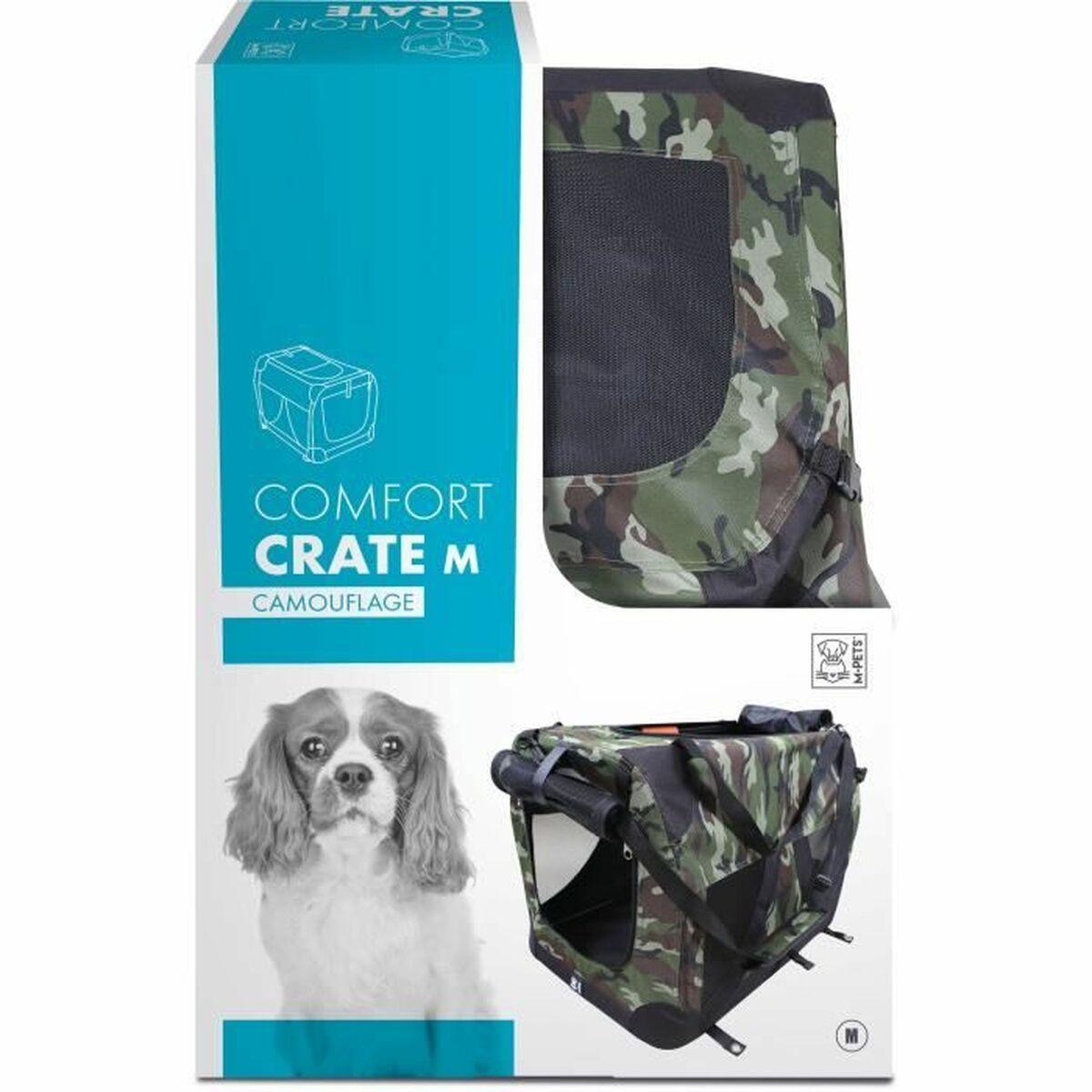 MPETS Comfort Crate transportør - Grøn camouflage (M)