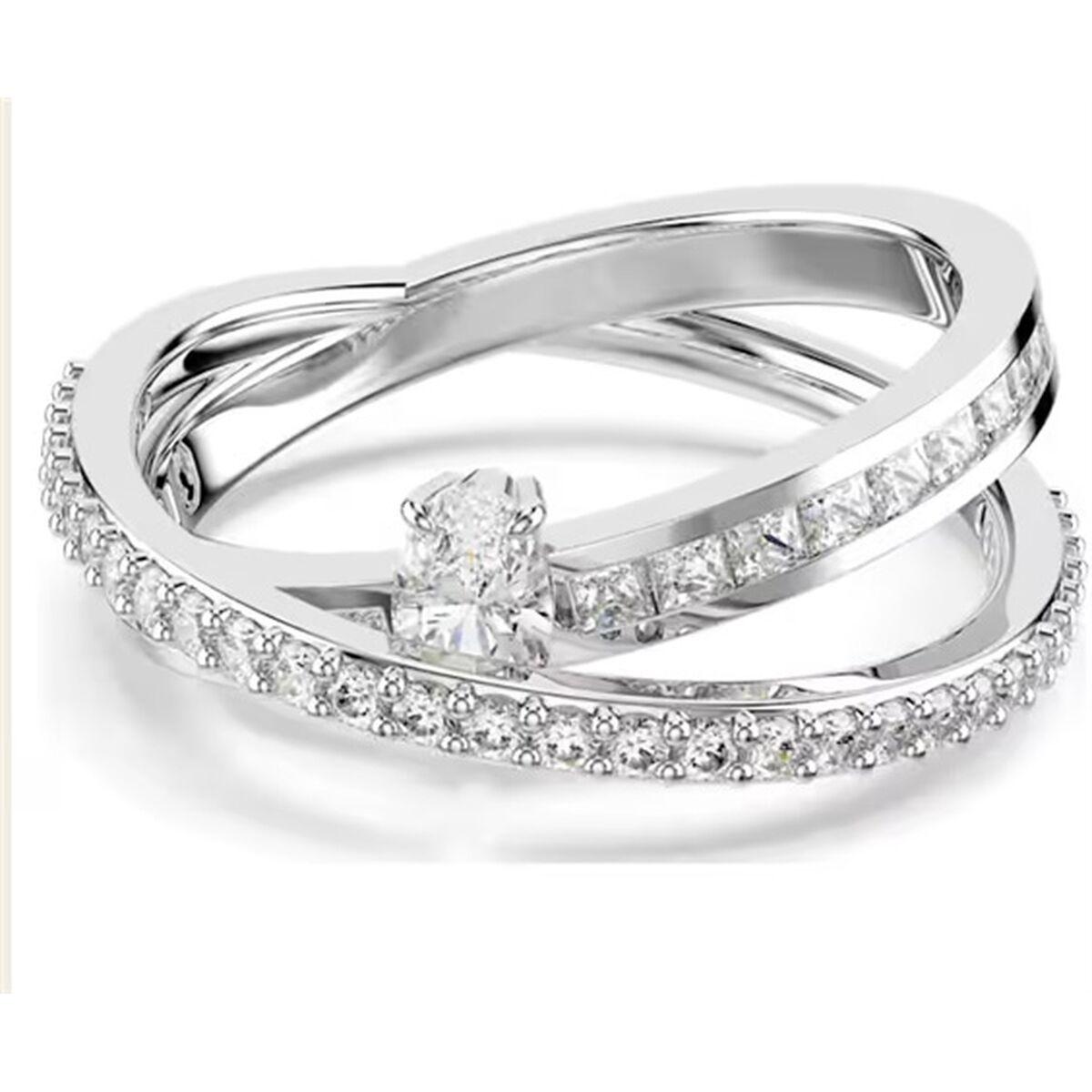 Swarovski ring til kvinder, sølvfarvet - str. 18