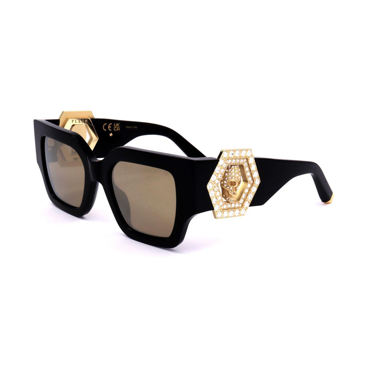 PHILIPP PLEIN solbriller til kvinder SPP103S - Shiny Grey Gold