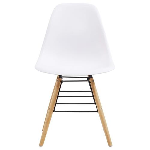 Spisebordsstole 2 stk. plastik hvid