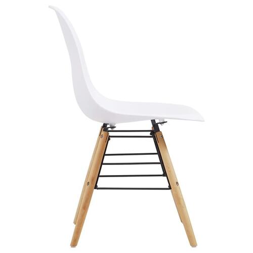 Spisebordsstole 2 stk. plastik hvid