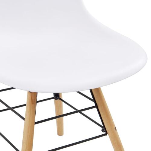 Spisebordsstole 2 stk. plastik hvid
