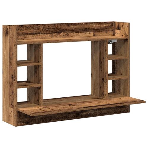 Væghængt Skrivebord Slidt Træ 105x48x75 cm Konstrueret Træ