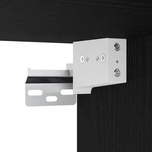 Væghængt skrivebord sort eg 105x48x75 cm konstrueret træ