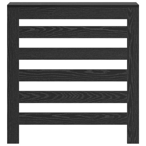 Radiator Dæksel Sort Eg 78x20x82 cm Konstrueret Træ
