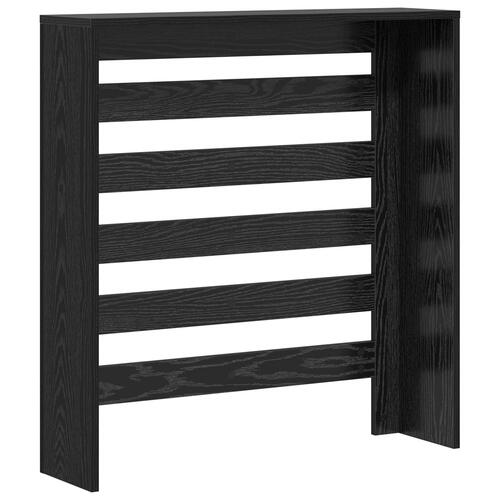 Radiator Dæksel Sort Eg 78x20x82 cm Konstrueret Træ