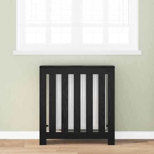 Radiator Cover Sort Eg 78x20x82 cm Konstrueret Træ